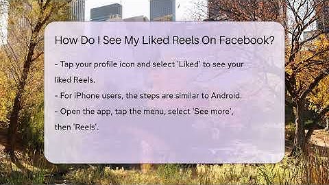 How Do I See My Liked Reels On Facebook? - Everyday-Networking