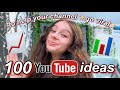 100 POPULAR YOUTUBE VIDEO IDEAS THAT WILL GO VIRAL !!