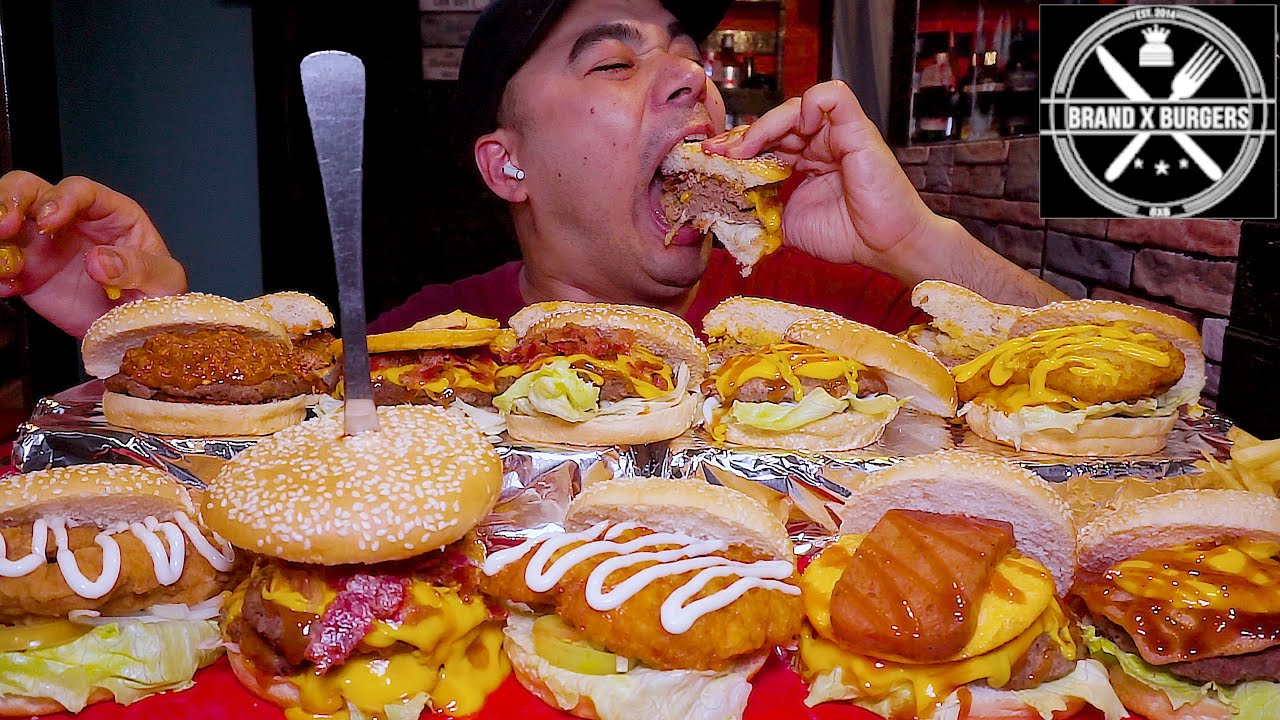 BURGER MUKBANG BRAND X BURGERS ALFIE EATS YouTube