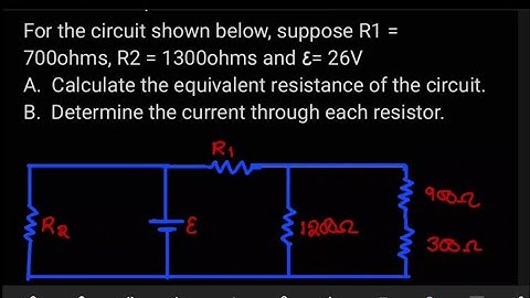 How to determine the equivalent resistance and current in each resistor.