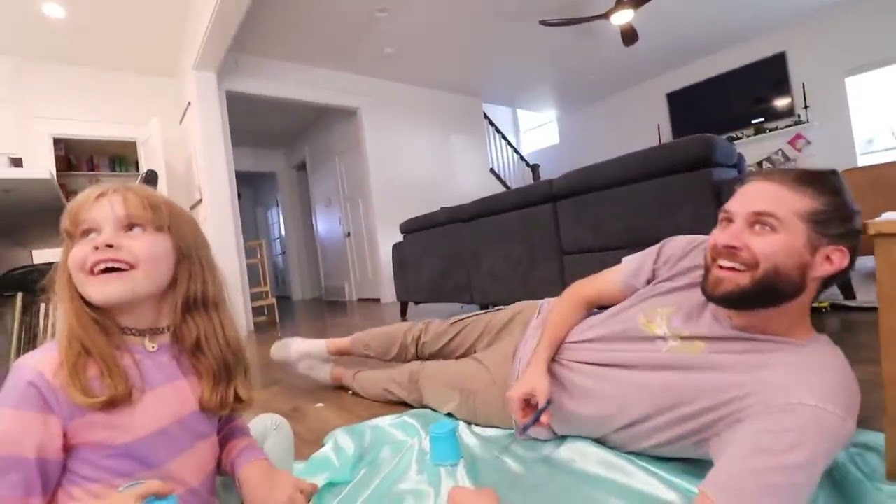 A for Adley! RAiNBOW GHOSTS Trick or Treat COSTUME Adley and Dad learn how to make diy rainbow ghost