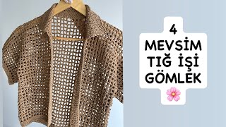KOLAY TIĞ İŞİ SONBAHARA YAKIŞIR GÖMLEK BLUZ🌸 HER RENGİNİ ÖRMEK İSTEYECEKSİN🌸 DETAYLI ANLATIM KOLAY TIĞ İŞİ SONBAHARA YAKIŞIR GÖMLEK BLUZ🌸 HER RENGİNİ ÖRMEK İSTEYECEKSİN🌸 DETAYLI ANLATIM