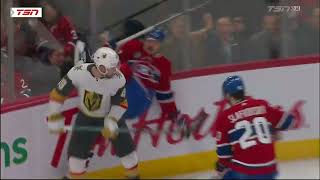 Ivan Barbashev's huge shoulder hit against Xnekaj from Canadiens (16 nov 2023)