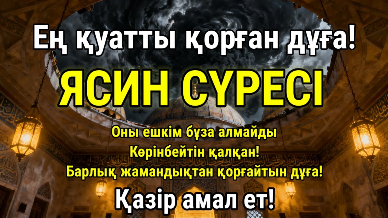 ЯСИН СҮРЕСІ | ӨЗІН ҚОРҒАУ АЯТТАРЫ | ДҮНИЕ МЕН АҚЫРЕТТЕ ӘРҚАШАН ҚОРҒАЙТЫН 100% ДҰҒА