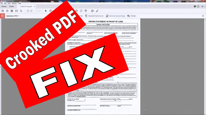 Straighten, DeSkew and FIX Tilted PDF Document -- Adobe Acrobat