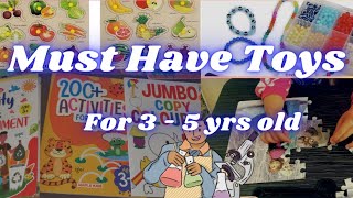 10 Most Have Toys For 3 years  Old || Engaging & Educational #toddlerslearningvideos