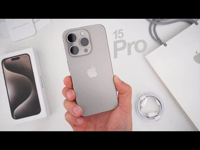 iPhone 15 Pro Unboxing, Hands-On & First Impressions! (Natural Titanium)