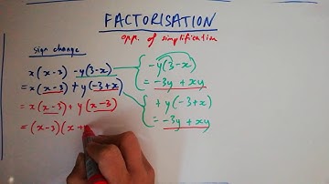 Factorisation: sign change method
