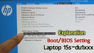 BIOS/Boot Menu Setting on hp Laptop 15s-du1xxx screenshot 4