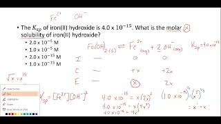 Sample AP Chemistry Multiple-Choice Calculation Questions