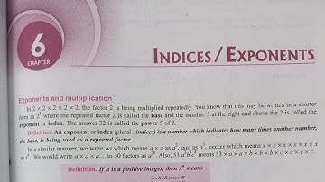 INDICES/EXPONENTS CHAPTER 6 EXERCISE 6 D CLASS 9 ICSE