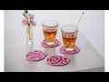 Canvas Project: Rose Felt Coaster