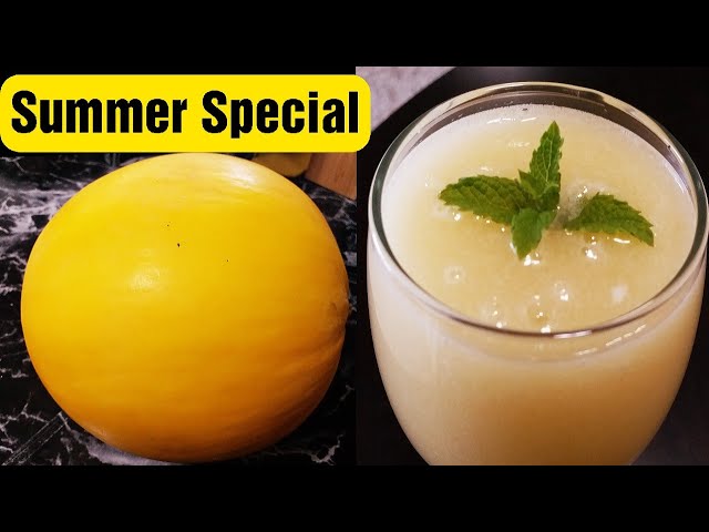 Yellow Melon Juice / Canary Melon Juice (with & without milk) -  Summer Drink | Food Tamil - Samayal & Vlogs