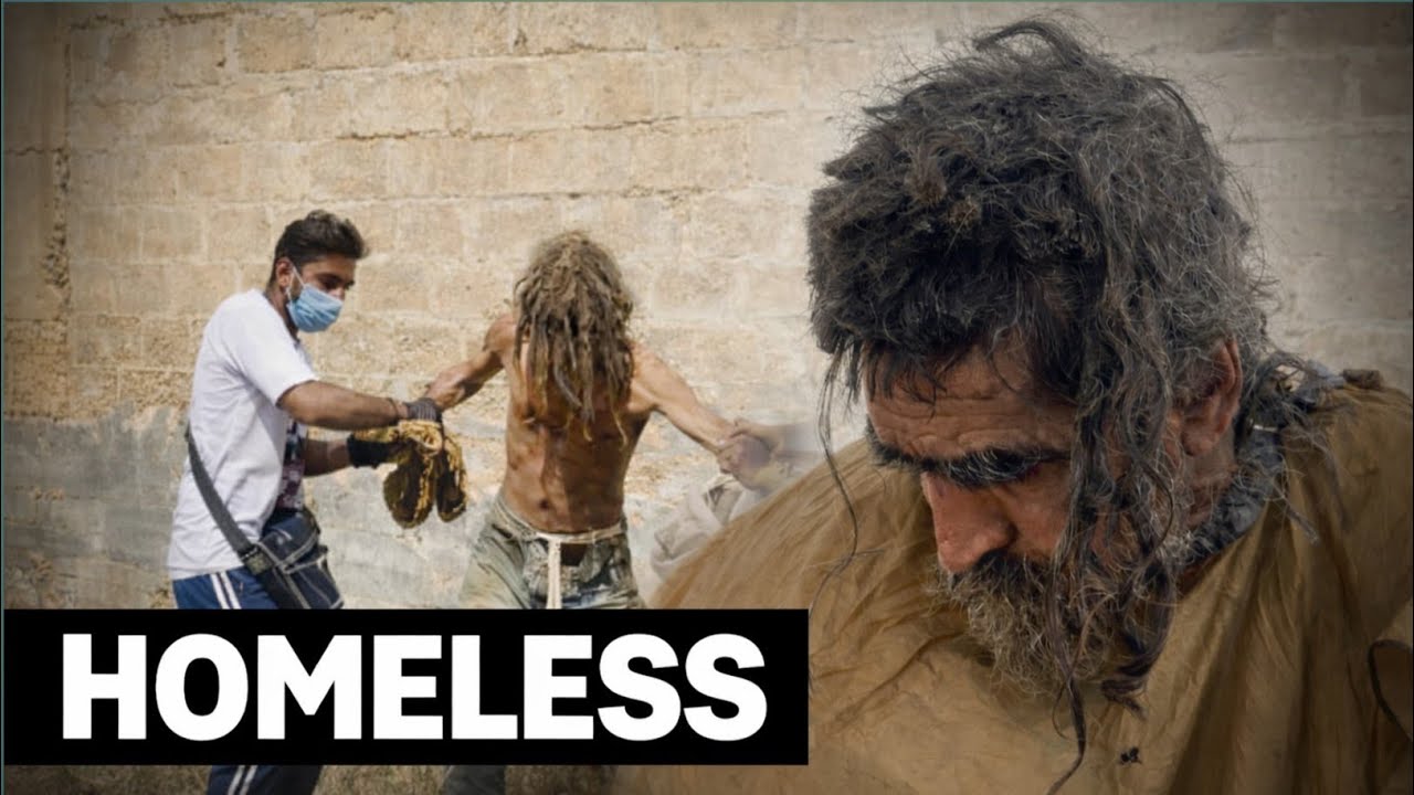 A 80-Year_ Old Homeless men gets her very first clean_Up