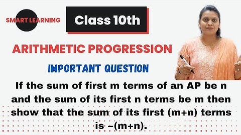 If the sum of first m term of an AP be n and n terms be m.show the sum of first (m+n)terms is −(m+n)