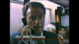Al Michaels Raw Feed to Ted Koppel ABC from Candlestick Park 1989 San Francisco Earthquake aftermath