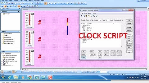 CLOCK SCRIPT IN INTOUCH SCADA SOFTWARE TUTORIAL PART:17