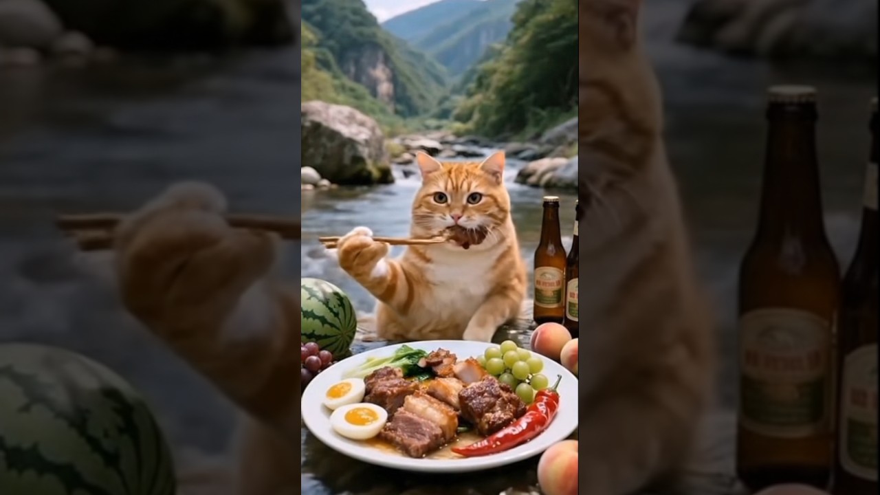 cats eating foods
