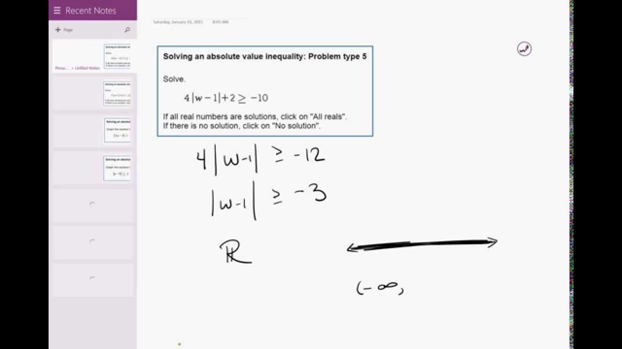 solving an absolute value inequality problem type 3