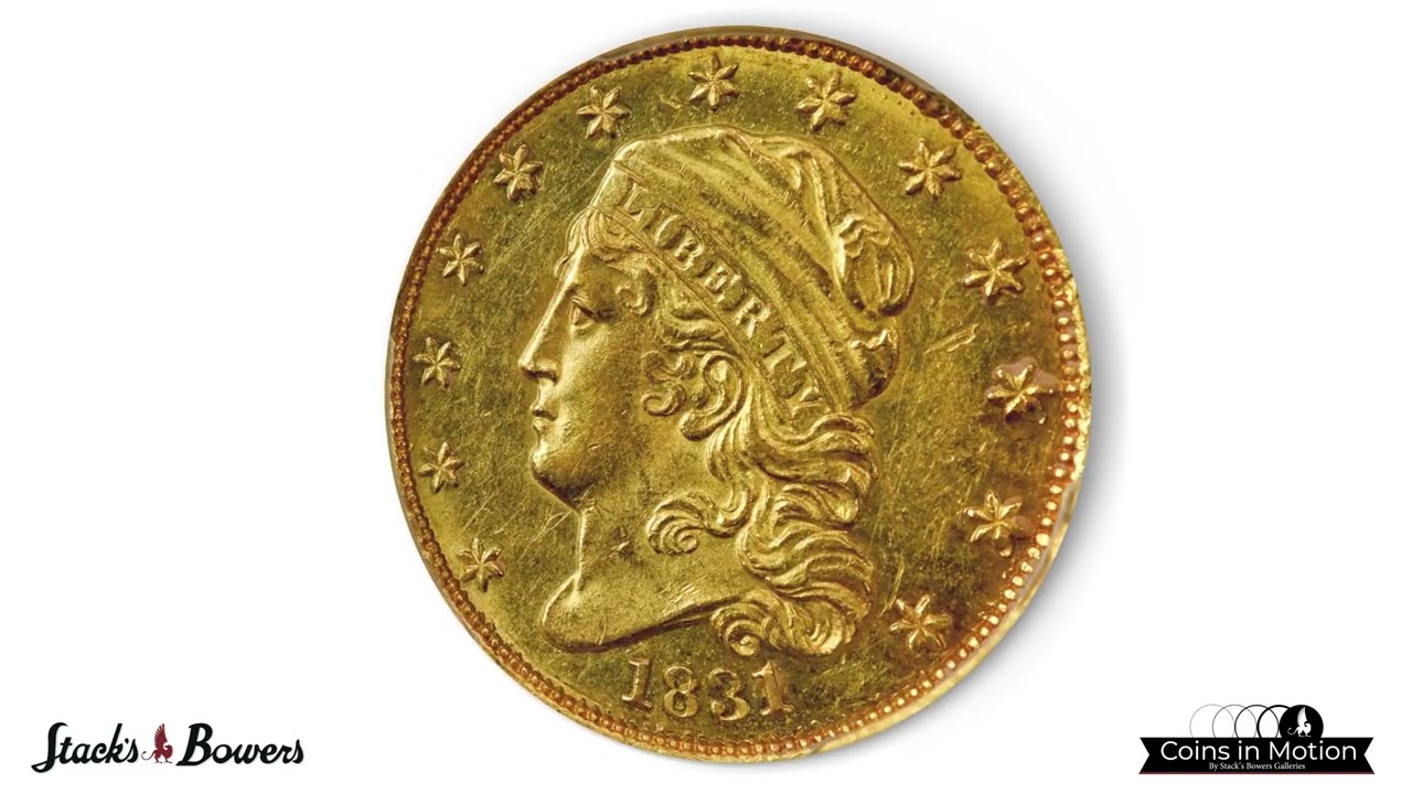チャーリーページ 1831 Capped Head Left Quarter Eagle. BD-1. Rarity-4. MS-61 (PCGS