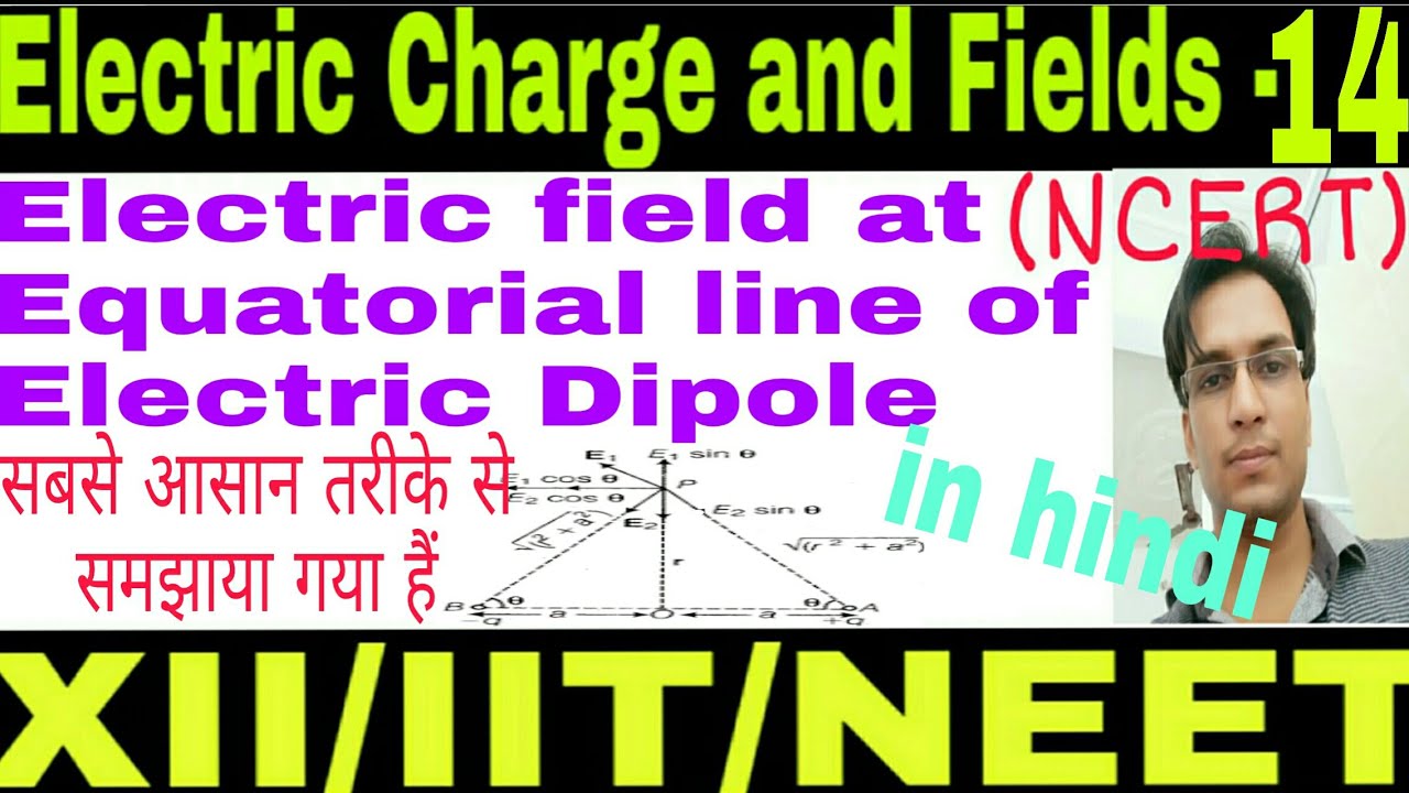 Electric field at Equatorial line of Dipole -14 Chapter-01 in hindi ...