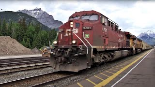 High Speed Cp Trains In Banff With Double Foreign Power Up Units, And A Priority Stack