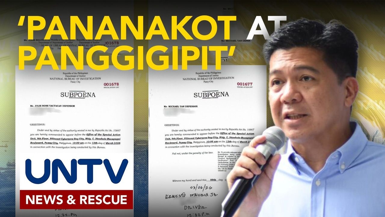 Pagsama kay Julie Defensor sa subpoena ng NBI, pananakot at panggigipit — Ex-Cong. Defensor