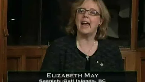 Elizabeth May: Safe Streets and Communities Act (Bill C-10)
