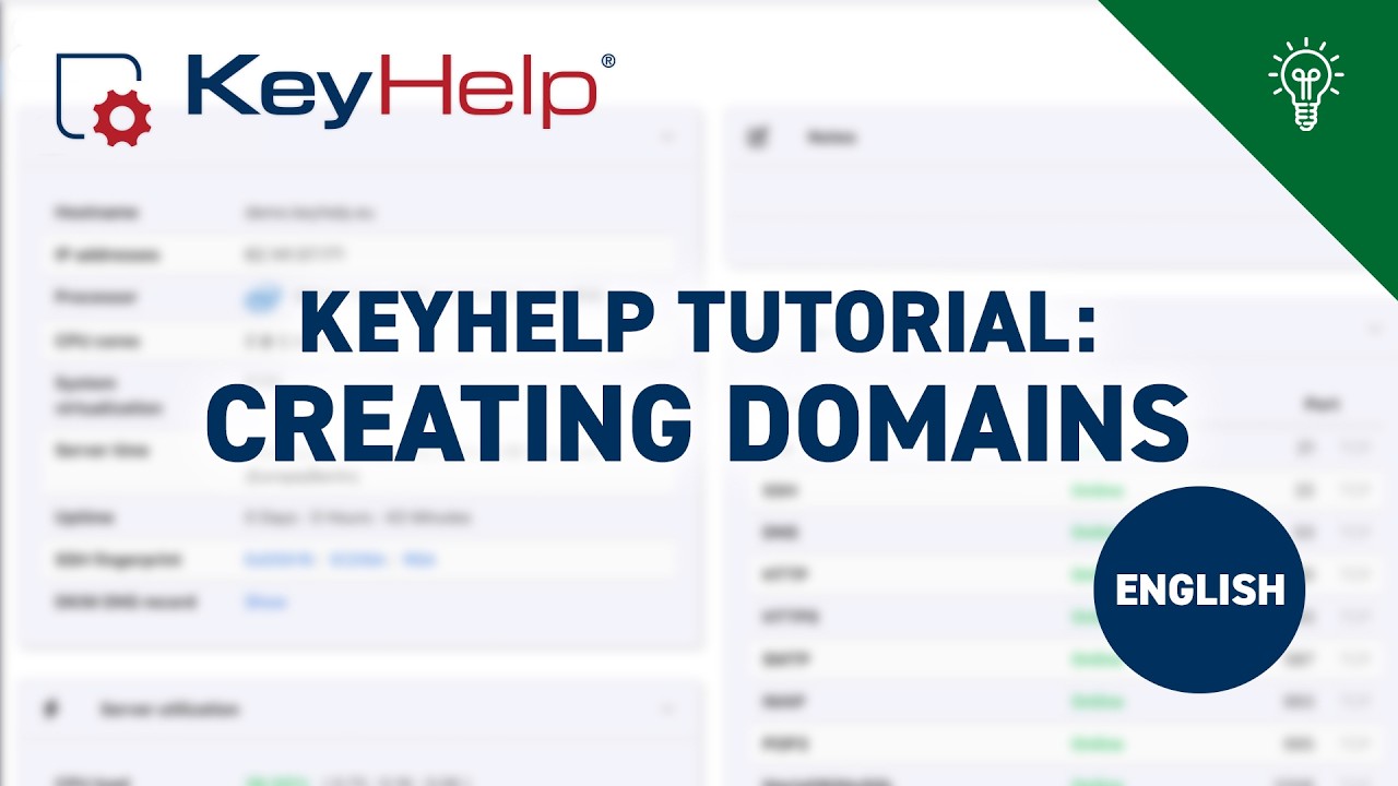 How to Manage and Add Domains and Subdomains | KeyHelp Tutorial English ...