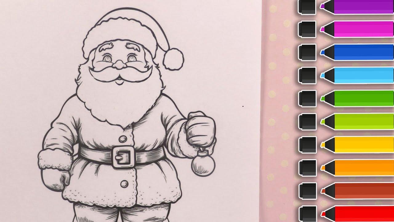 Père Noël Coloriage | Santa Claus Coloring