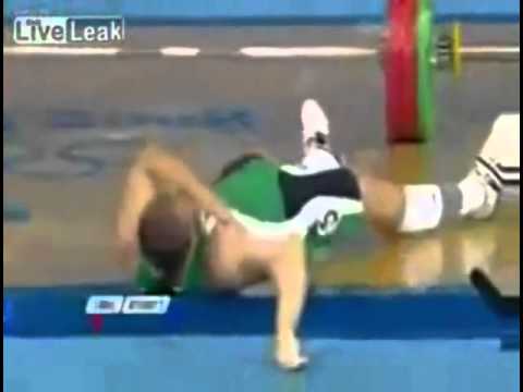 clean and jerk injury - YouTube