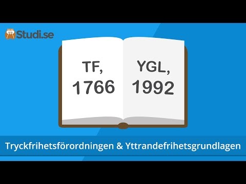 Tryckfrihetsförordningen & Yttrandefrihetsgrundlagen (Samhällskunskap) - Studi.se