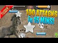 100 ATTACKS IN THE LAST 15 MINUTES OF WAR!!