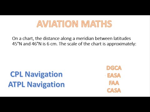 On a chart, the dist along a meridian betwn lat45°N & 46°N is 6 cm ...
