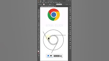 Create Google Chrome Logo With Adobe Illustrator | #short #youtubeshort #virulshort