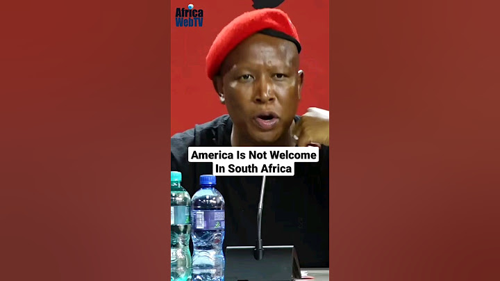 America Is Not Welcome In South Africa | Julius Malema