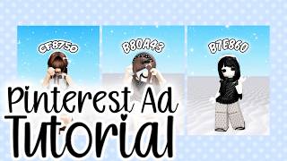 Pinterest Ad Tutorial | Roblox Clothing Design