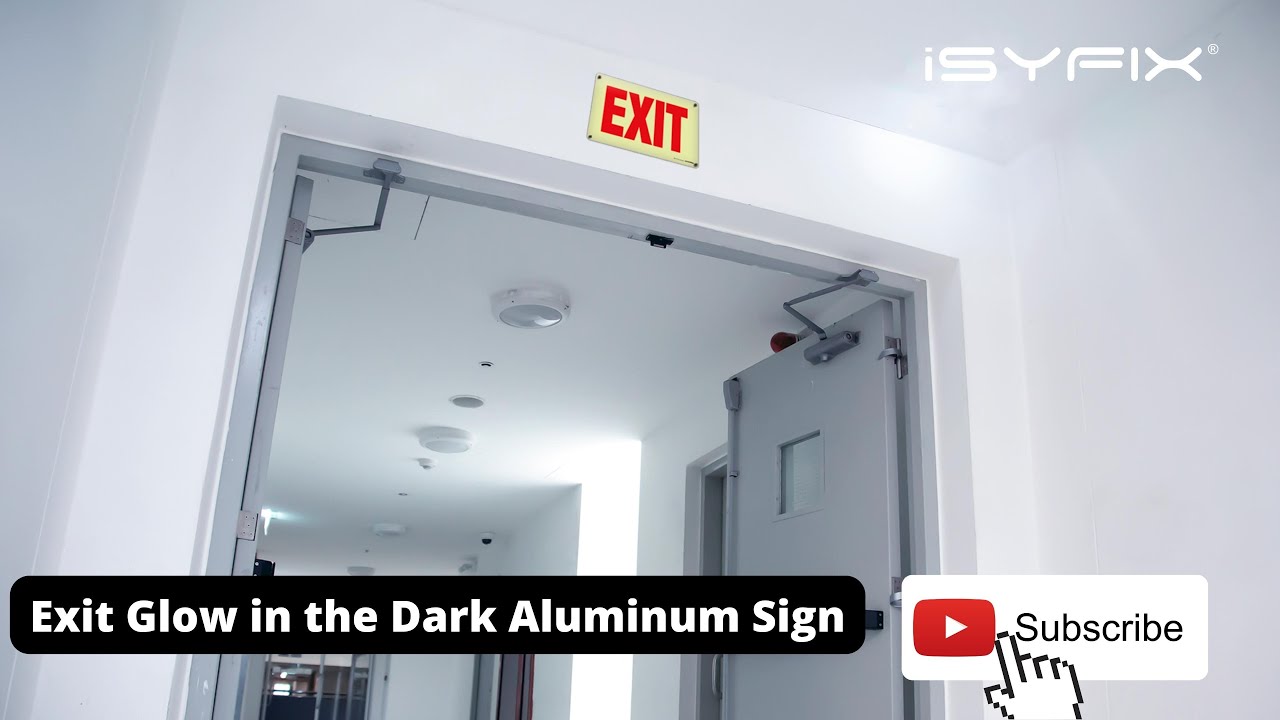 ISYFIX Exit-Schild – 35,6x25,4 Cm, Aluminium Laminiert, UV- & Wetterfest, Für Innen- Und Außenbereich