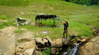 Bamboo Shelter, Fishing, Catching and Cooking: Survival Alone | EP.269