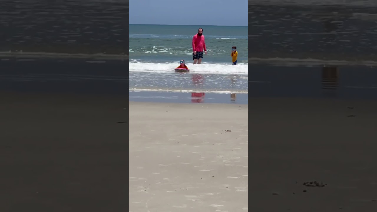 Boogie board at Butler Beach