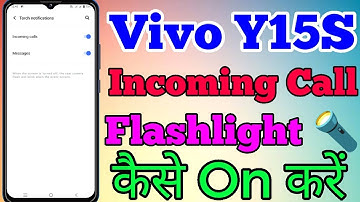 Vivo Y15S Me Incoming Call Flash Light Setting Kaise On Kare // How To Flash Light Notification Vivo