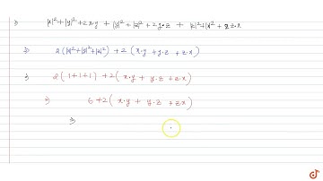 If x, y and z are three unit vectors in three dimensional space, then the minimum value of `|x
