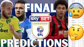 MY FINAL CHAMPIONSHIP 2020/21 TABLE PREDICTIONS! WHERE WILL ALL TEAMS FINISH?!