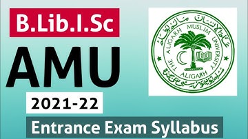 AMU B.Lib.I.Sc Entrance Exam Syllabus | AMU Application Form 2021-22 | AMU Form. #DarEArqamAcademy