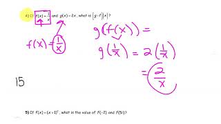 Pre-Calculus - Unit 1 Lesson 3 - Function Notation, Operations on Functions, and Evaluating Function