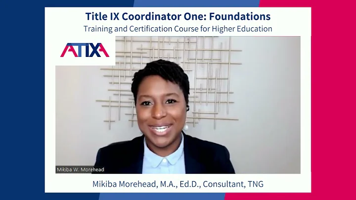 Title IX Coordinator One: Foundations