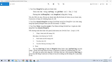 Chữa đề java ôn tập 02 (Động Vật)