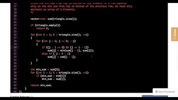 Dynamic programming: triangle least sum path from root to leaf