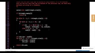 Dynamic programming: triangle least sum path from root to leaf