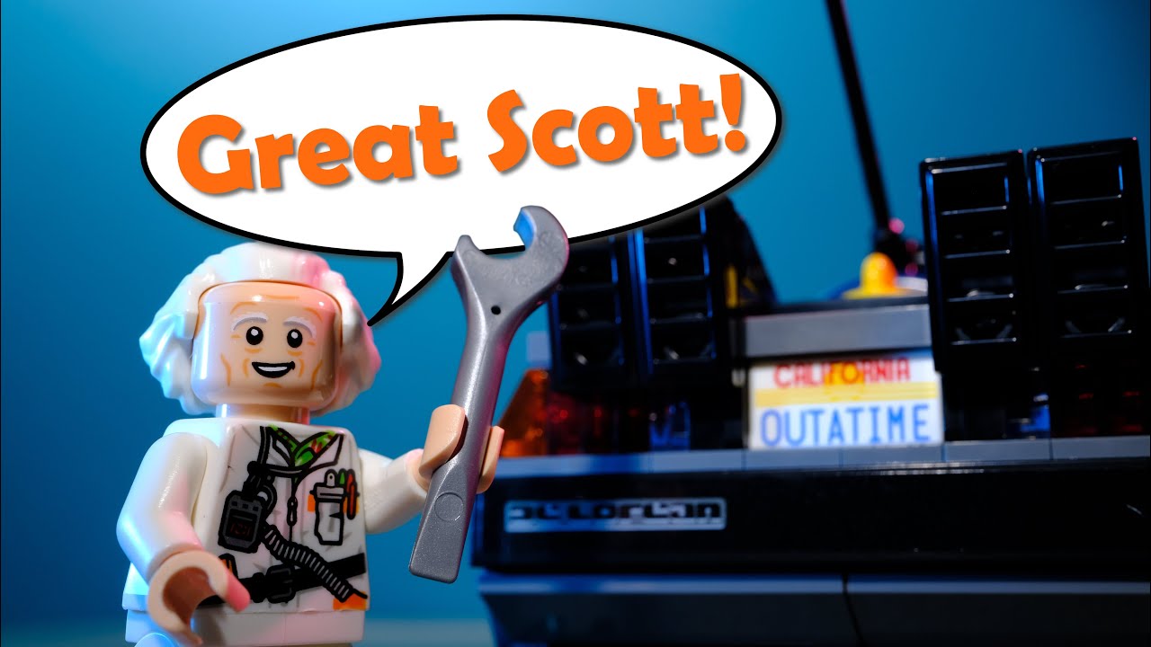 Doc Brown Builds the LEGO DeLorean Time Machine from Back to the Future! (Stop-Motion Animation)
